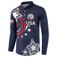 USA Rugby 2024 Custom Button Sweatshirt GO Eagles Assemble - Blue Version LT7 - Wonder Print Shop