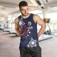 USA Rugby 2024 Custom Men Tank Top GO Eagles Assemble - Blue Version - Wonder Print Shop