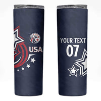 USA Rugby 2024 Custom Skinny Tumbler GO Eagles Assemble - Blue Version - Wonder Print Shop