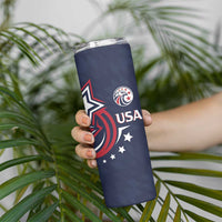 USA Rugby 2024 Custom Skinny Tumbler GO Eagles Assemble - Blue Version - Wonder Print Shop