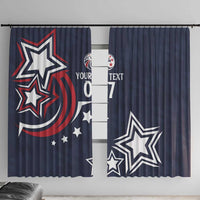 USA Rugby 2024 Custom Window Curtain GO Eagles Assemble - Blue Version - Wonder Print Shop