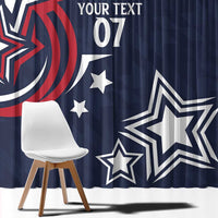 USA Rugby 2024 Custom Window Curtain GO Eagles Assemble - Blue Version - Wonder Print Shop