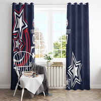USA Rugby 2024 Custom Window Curtain GO Eagles Assemble - Blue Version - Wonder Print Shop