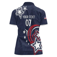 USA Rugby 2024 Custom Women Polo Shirt GO Eagles Assemble - Blue Version - Wonder Print Shop
