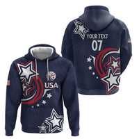 USA Rugby 2024 Custom Zip Hoodie GO Eagles Assemble - Blue Version - Wonder Print Shop