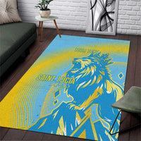 Saint Lucia Cricket Personalized Area Rug The Roaring King - Wonder Print Shop