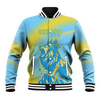 Saint Lucia Cricket Personalized Baseball Jacket The Roaring King - Wonder Print Shop