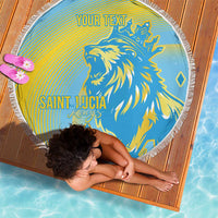 Saint Lucia Cricket Personalized Beach Blanket The Roaring King - Wonder Print Shop