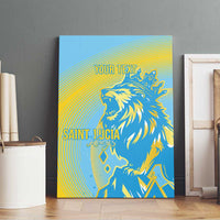 Saint Lucia Cricket Personalized Canvas Wall Art The Roaring King - Wonder Print Shop
