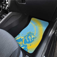 Saint Lucia Cricket Personalized Car Mats The Roaring King - Wonder Print Shop