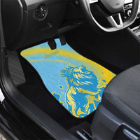 Saint Lucia Cricket Personalized Car Mats The Roaring King - Wonder Print Shop