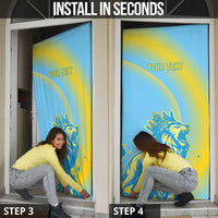 Saint Lucia Cricket Personalized Door Cover The Roaring King - Wonder Print Shop