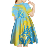 Saint Lucia Cricket Personalized Kid Short Sleeve Dress The Roaring King - Wonder Print Shop