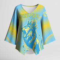 Saint Lucia Cricket Personalized Kimono Sleeve Blouse The Roaring King - Wonder Print Shop