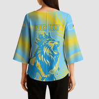Saint Lucia Cricket Personalized Kimono Sleeve Blouse The Roaring King - Wonder Print Shop