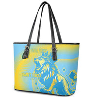 Saint Lucia Cricket Personalized Leather Tote Bag The Roaring King - Wonder Print Shop