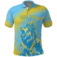 Saint Lucia Cricket Personalized Polo Shirt The Roaring King - Wonder Print Shop