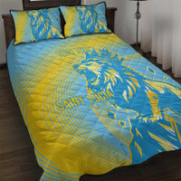 Saint Lucia Cricket Personalized Quilt Bed Set The Roaring King - Wonder Print Shop