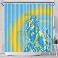 Saint Lucia Cricket Personalized Shower Curtain The Roaring King - Wonder Print Shop