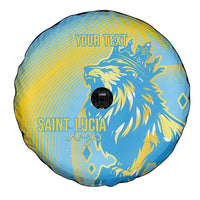 Saint Lucia Cricket Personalized Spare Tire Cover The Roaring King - Wonder Print Shop