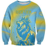 Saint Lucia Cricket Personalized Sweatshirt The Roaring King - Wonder Print Shop