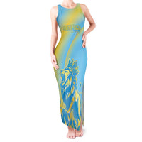 Saint Lucia Cricket Personalized Tank Maxi Dress The Roaring King - Wonder Print Shop