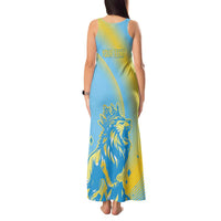 Saint Lucia Cricket Personalized Tank Maxi Dress The Roaring King - Wonder Print Shop