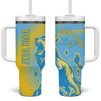 Saint Lucia Cricket Personalized Tumbler With Handle The Roaring King - Wonder Print Shop
