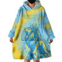 Saint Lucia Cricket Personalized Wearable Blanket Hoodie The Roaring King - Wonder Print Shop
