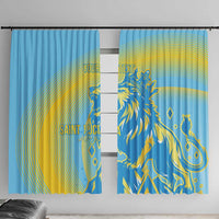 Saint Lucia Cricket Personalized Window Curtain The Roaring King - Wonder Print Shop