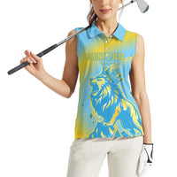 Saint Lucia Cricket Personalized Women Sleeveless Polo Shirt The Roaring King - Wonder Print Shop