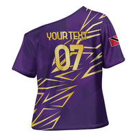 Trinbago Cricket Custom Cross Shoulder Shirt TKR Quadruple Champion - Wonder Print Shop