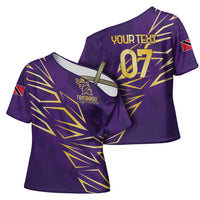 Trinbago Cricket Custom Cross Shoulder Shirt TKR Quadruple Champion - Wonder Print Shop