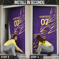 Trinbago Cricket Custom Door Cover TKR Quadruple Champion - Wonder Print Shop