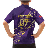 Trinbago Cricket Custom Family Matching Mermaid Dress and Hawaiian Shirt TKR Quadruple Champion - Wonder Print Shop