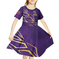 Trinbago Cricket Custom Kid Short Sleeve Dress TKR Quadruple Champion - Wonder Print Shop
