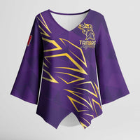Trinbago Cricket Custom Kimono Sleeve Blouse TKR Quadruple Champion - Wonder Print Shop