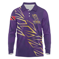 Trinbago Cricket Custom Long Sleeve Polo Shirt TKR Quadruple Champion - Wonder Print Shop