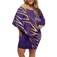 Trinbago Cricket Custom Off Shoulder Short Dress TKR Quadruple Champion - Wonder Print Shop