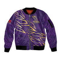 Trinbago Cricket Custom Sleeve Zip Bomber Jacket TKR Quadruple Champion - Wonder Print Shop