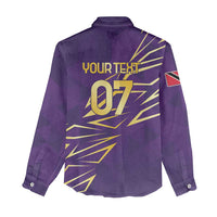 Trinbago Cricket Custom Women Casual Shirt TKR Quadruple Champion - Wonder Print Shop