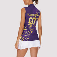 Trinbago Cricket Custom Women Sleeveless Polo Shirt TKR Quadruple Champion - Wonder Print Shop