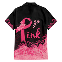 Polynesian Family Matching Puletasi Dress and Hawaiian Shirt Plumeria Breast Cancer Awareness Survivor Ribbon Pink - Wonder Print Shop