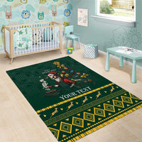 Personalised South Africa Christmas Area Rug Bokke Merry Braai-mas LT7 - Wonder Print Shop
