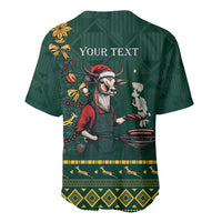 Personalised South Africa Christmas Baseball Jersey Bokke Merry Braai-mas LT7 - Wonder Print Shop