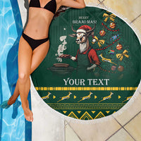 Personalised South Africa Christmas Beach Blanket Bokke Merry Braai-mas LT7 - Wonder Print Shop