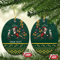 Personalised South Africa Christmas Ceramic Ornament Bokke Merry Braai-mas LT7 - Wonder Print Shop