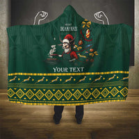 Personalised South Africa Christmas Hooded Blanket Bokke Merry Braai-mas