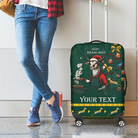 Personalised South Africa Christmas Luggage Cover Bokke Merry Braai-mas - Wonder Print Shop