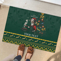 Personalised South Africa Christmas Rubber Doormat Bokke Merry Braai-mas - Wonder Print Shop
